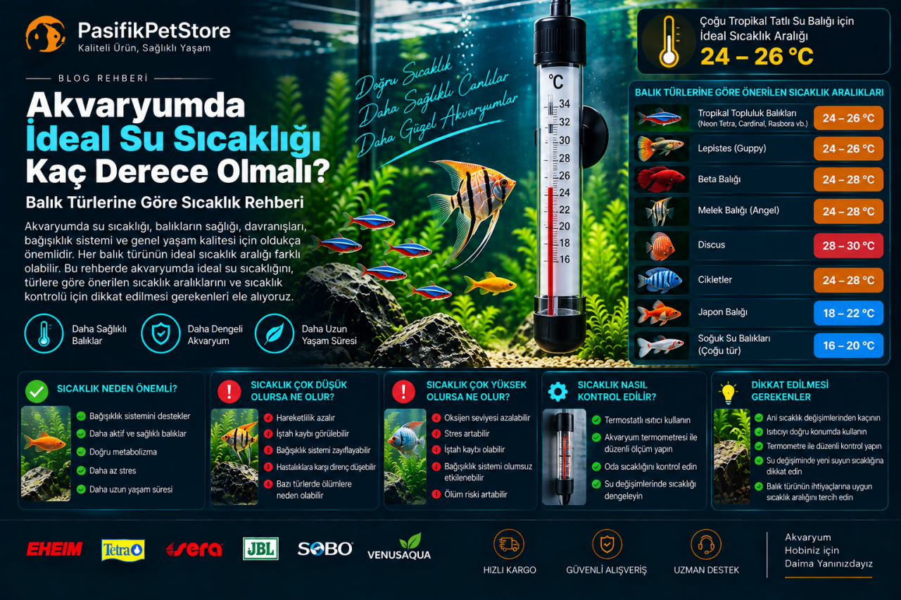 Akvaryumda İdeal Su Sıcaklığı Kaç Derece Olmalı? Balık Türlerine Göre Sıcaklık Rehberi