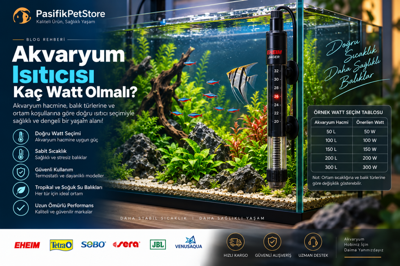 Akvaryum Isıtıcısı Kaç Watt Olmalı? 50L, 100L, 200L ve 300L Rehberi