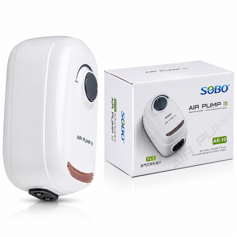 Sobo AR-10 Sessiz Hava Motoru Çift Çıkışlı 3W 2*3.4 L/min