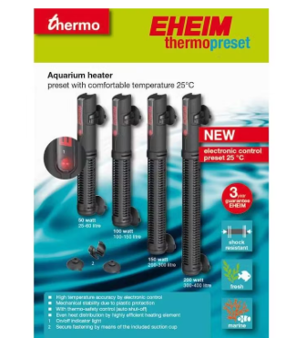 Eheim Thermo Preset 50W Akvaryum Isıtıcısı 25-60 Lt