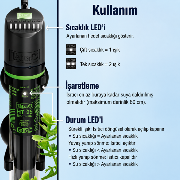 Tetra HT 100 Elektronik Akvaryum Isıtıcısı 100 Watt