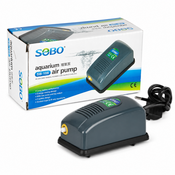 Sobo Tek Çıkışlı Akvaryum Hava Motoru SB-108