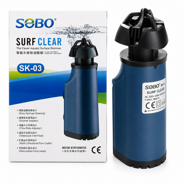 SOBO SK-03 Akvaryum Yüzey Temizleyici Surfaceskimmer 200 Lt/h 3 W