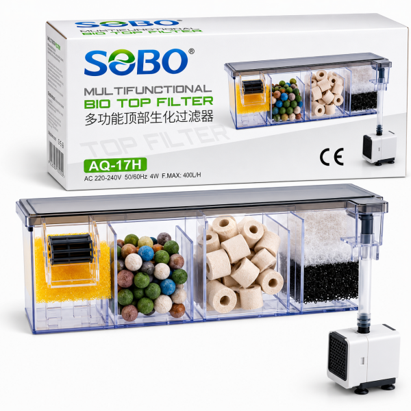 Sobo Bio Askı Filtre 6W. 500 Lt/Saat AQ-17H